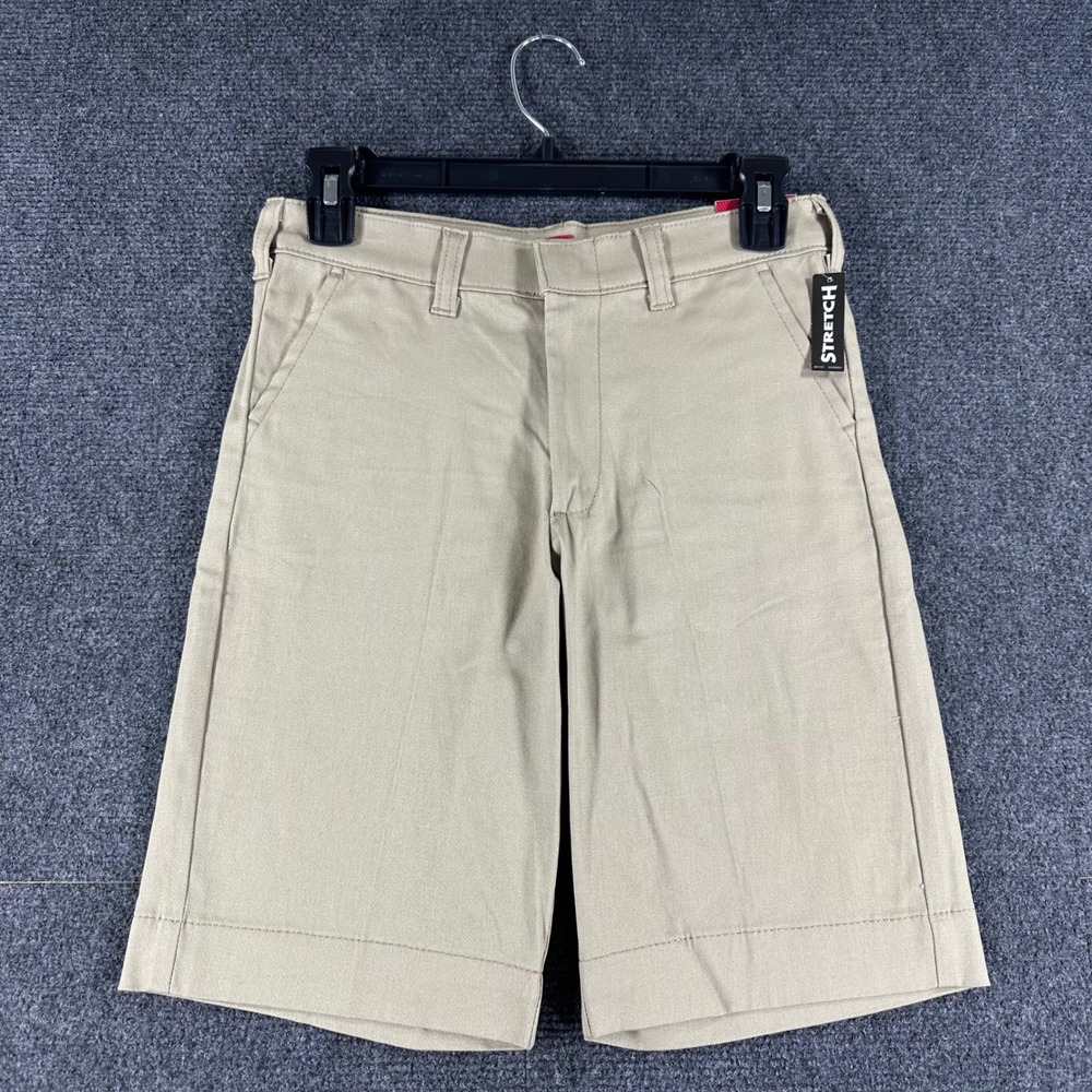 Dickies Shorts Girls 10 Ten Khaki Classic Fit Stretch School Uniform NWT